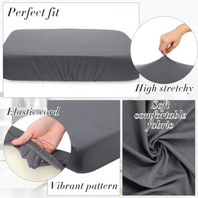 Newwiee cushion protector with durable stretch fabric for patio furniture
