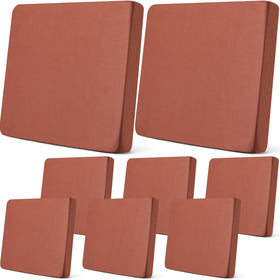 Newwiee patio cushion covers 8pc set on a sofa for outdoor protection