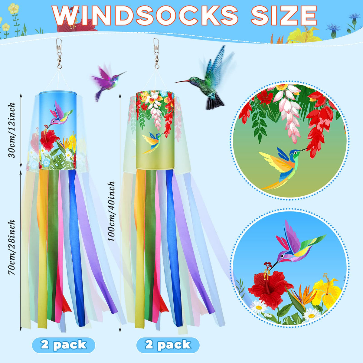 Newwiee rainbow windsock outdoor decor brightens patios with seasonal charm and easy hanging