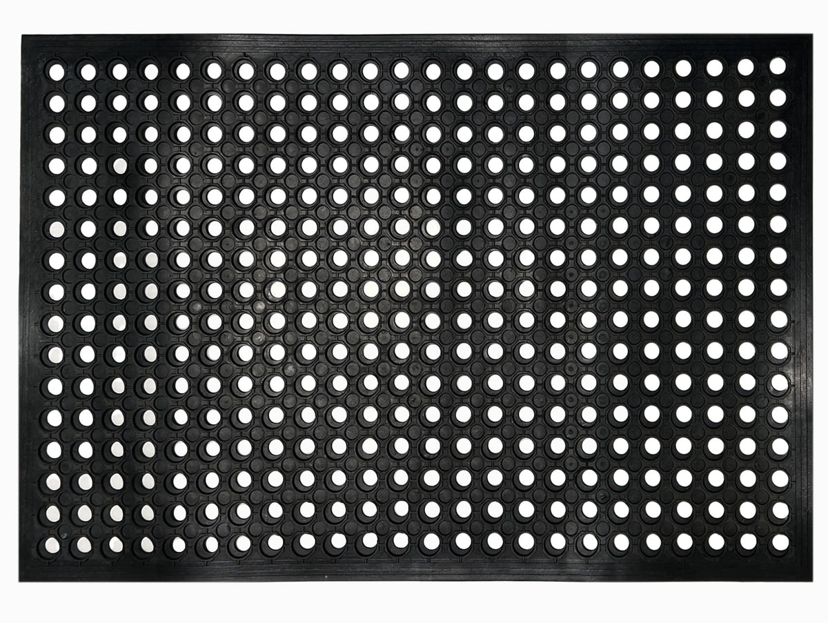Nexboraque anti-fatigue mat front view with durable grip for busy entryways.