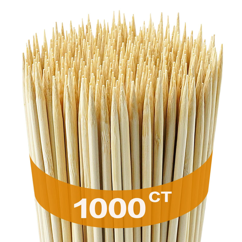 Nexboraque bamboo skewers 12in ideal for grilling kebabs and appetizers.