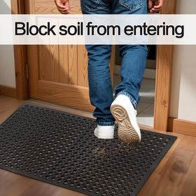 Nexboraque non-slip surface mat maintains footing in high-traffic areas.