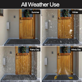 Nexboraque outdoor rubber mat withstands weather and heavy foot traffic.