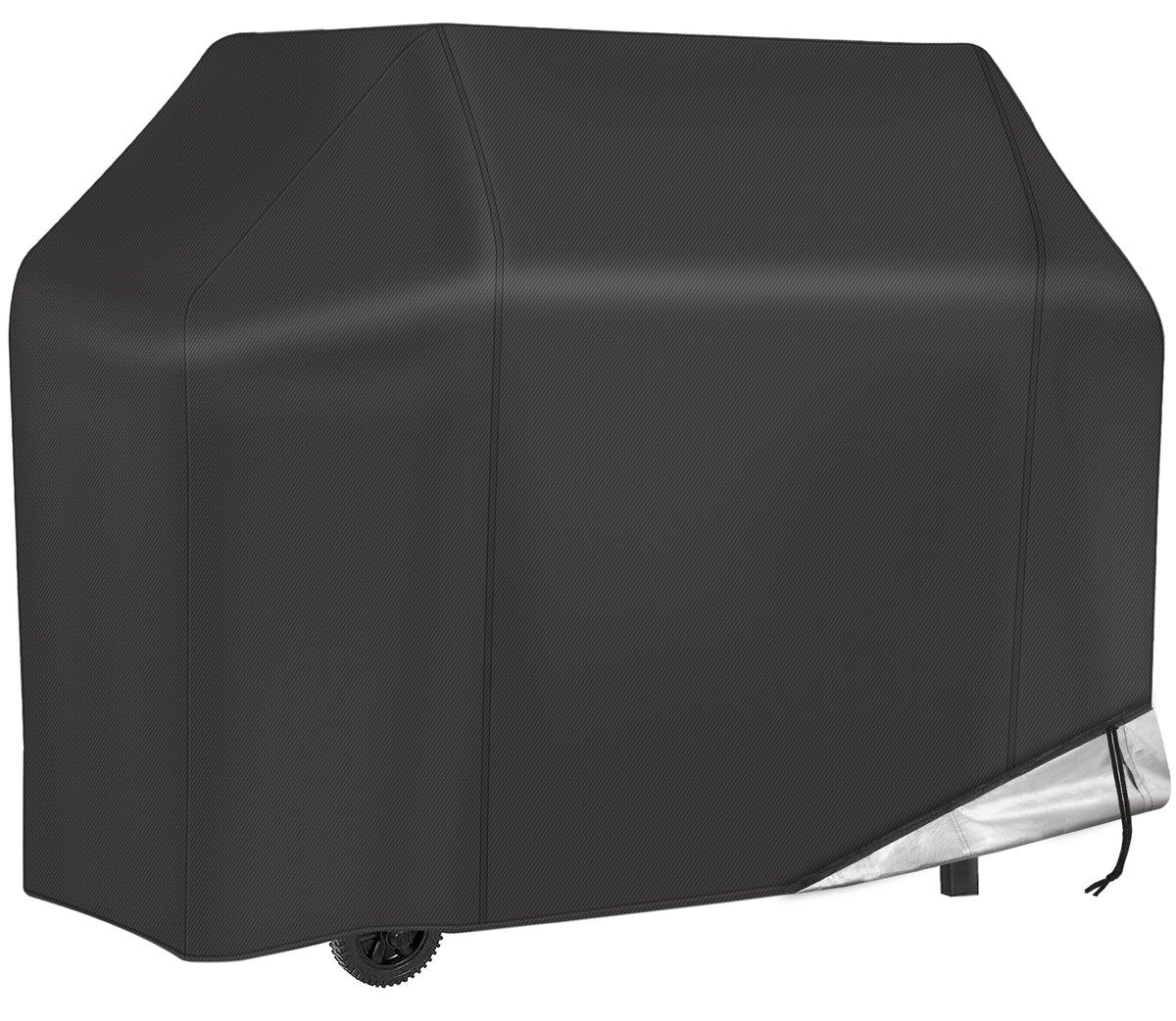 Nexcover grill cover over a 55 inch grill showing wide compatibility and weather protection