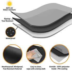 Nexcover adjustable hem drawstring secures the cover to the grill