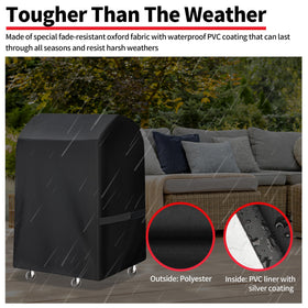 NEXCOVER grill cover easy-clean design cleans with water.