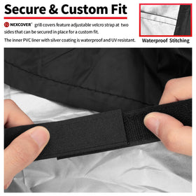 NEXCOVER grill cover sturdy stitching provides durable, tear-resistant protection.
