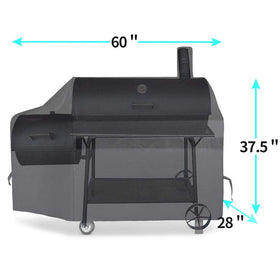 NEXCOVER offset smoker cover close-up of waterproof oxford fabric protecting the grill