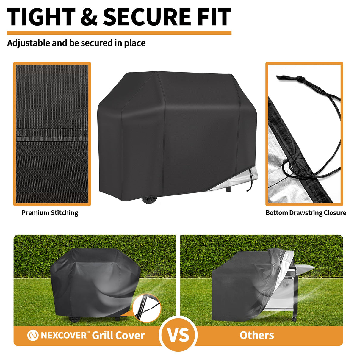 NEXCOVER rip-stop material reduces tears during harsh conditions.