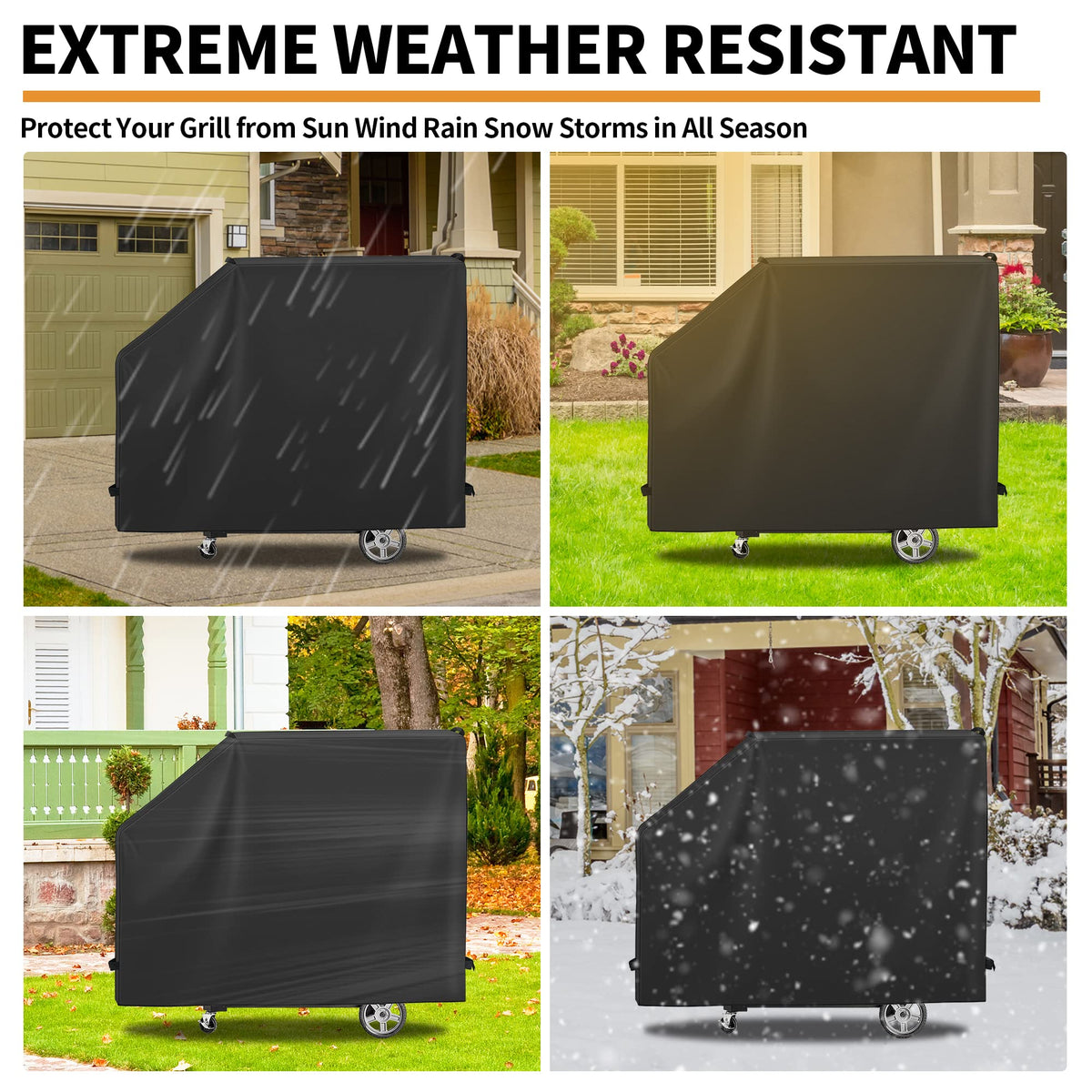 NEXCOVER all-weather protection for outdoor grills year-round.