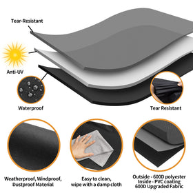 NEXCOVER weather-proof fabric close-up highlights durable 600D Oxford material.