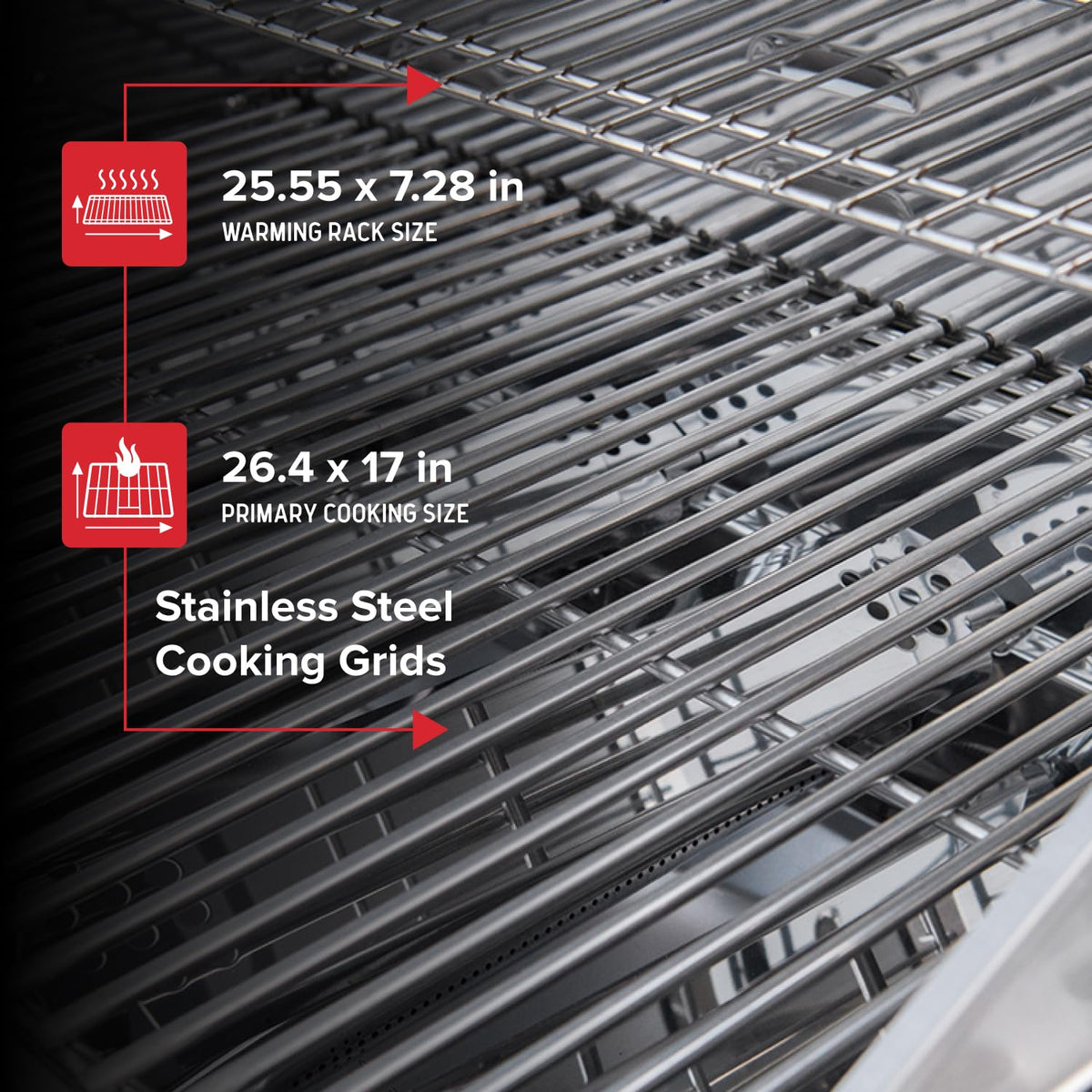 Nexgrill 60,000 BTU output for faster, flavorful grilling sessions
