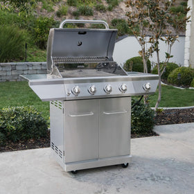 Nexgrill double-door cabinet keeps grilling tools organized