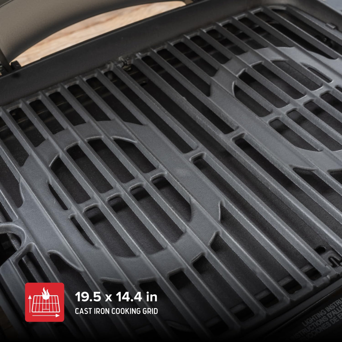 Nexgrill Fortress 263 sq in cooking space enables cooking for small groups.