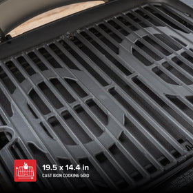 Nexgrill Fortress 263 sq in cooking space enables cooking for small groups.