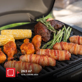 Nexgrill Fortress burners in action delivering quick, even heating for meals.