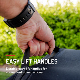 Durable heavy-duty polyester cover withstands wind, rain, and sun exposure