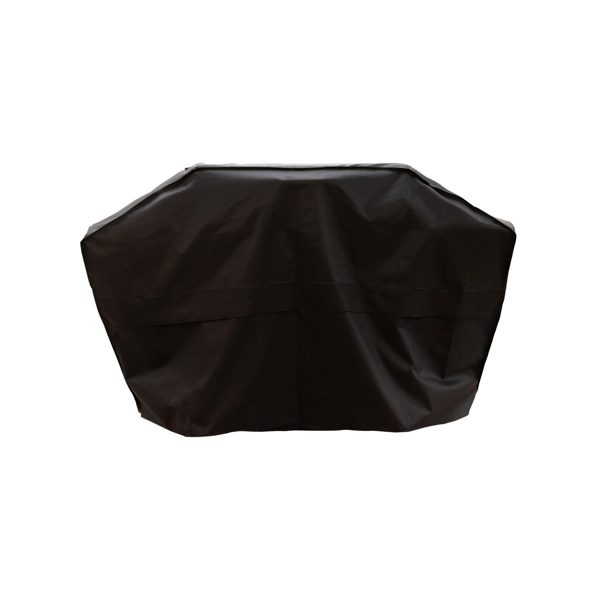 Nexgrill Premium 56-inch grill cover over the grill, guarding against rain and sun for longer life