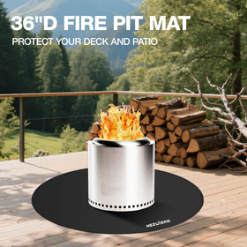 NEZUIBAN double-sided silicone fire-pit mat resists grease and water for easy cleanup.