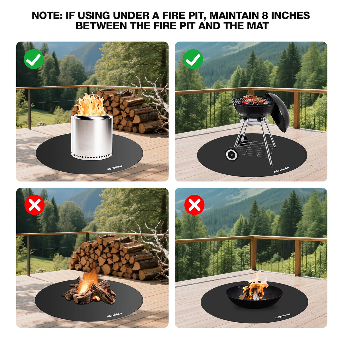 NEZUIBAN waterproof, oil-proof surface is easy to clean after outdoor use.