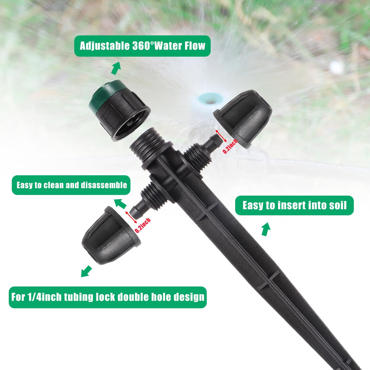 NFAMRZCAR 1/4-inch tubing connection enables quick setup and leak-free performance