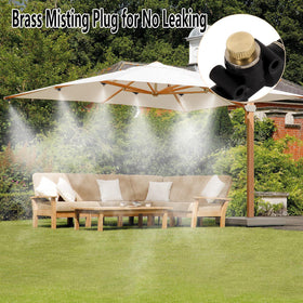 NFAMRZCAR easy-install brass misting nozzle plug simplifies setup with no tools.