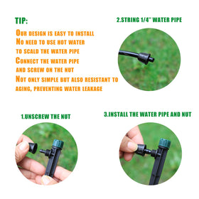 NFAMRZCAR 360 degree dripper pattern provides flexible watering coverage.