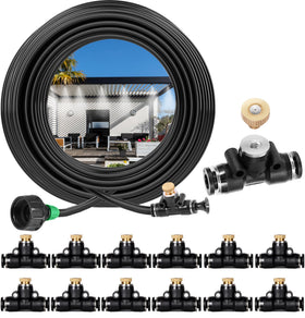 NFAMRZCAR 40ft outdoor mister line cools your patio efficiently.