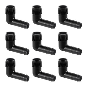 NFAMRZCAR 90-degree elbow fits 1/2 inch tubing for secure irrigation connections.