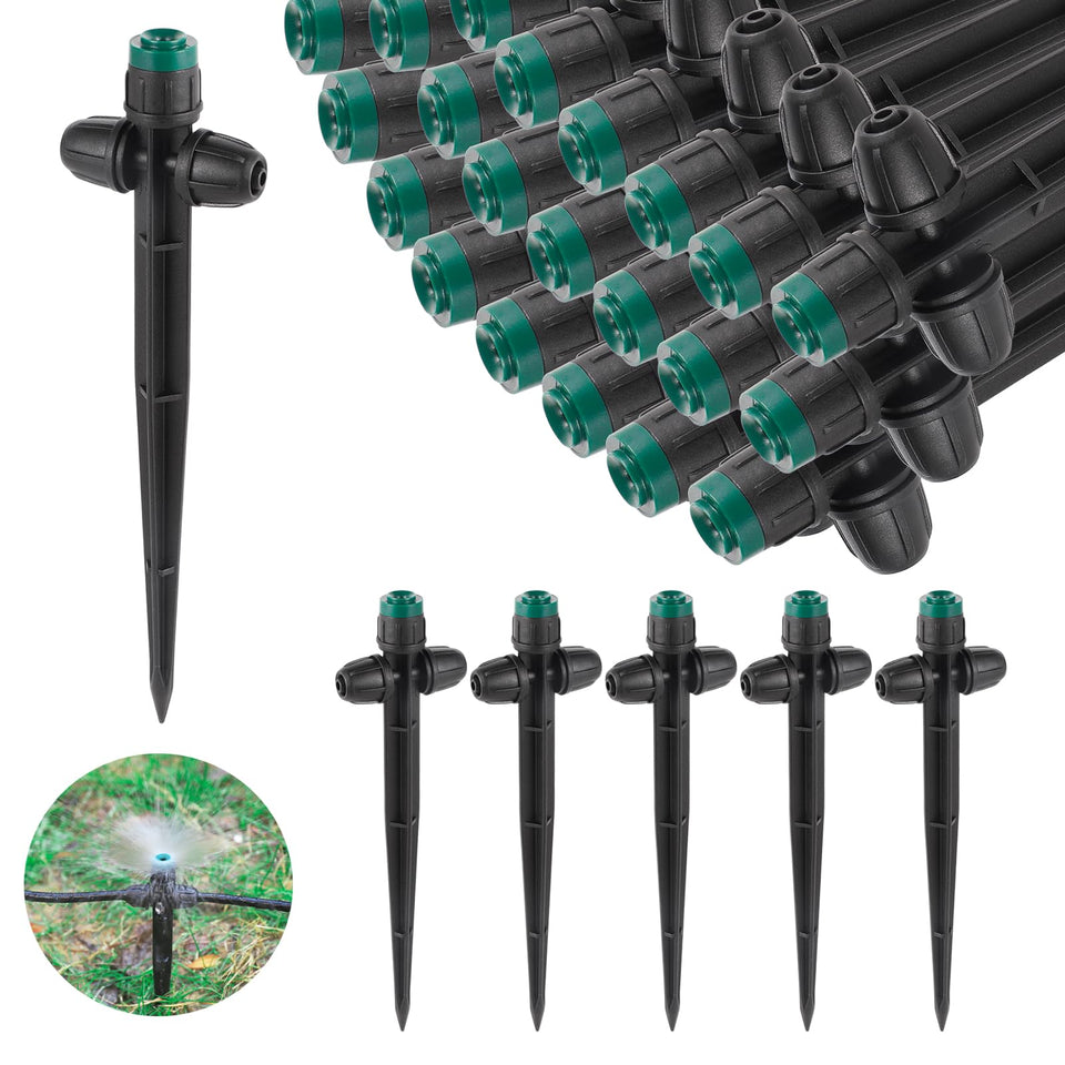 NFAMRZCAR anti-drop drip emitter kit with 25 pieces for precise garden watering