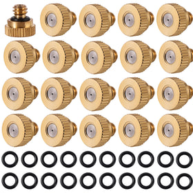 NFAMRZCAR brass misting nozzle close-up for outdoor cooling efficiency
