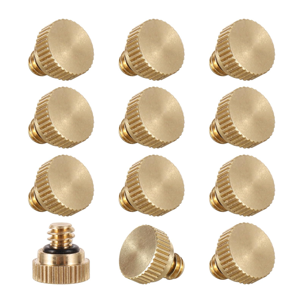 NFAMRZCAR brass misting nozzle plug 12pc for even soil misting in raised beds.