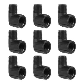 NFAMRZCAR 1/2-inch 90-degree elbow fits irrigation tubing for precise, leak-free connections.