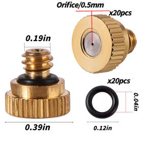 NFAMRZCAR nozzle kit packaging showing 20 nozzles and 20 o-rings