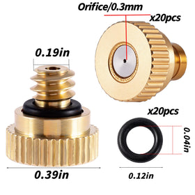 NFAMRZCAR misting nozzle with O-ring pack for leak-free irrigation