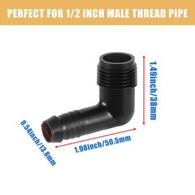 NFAMRZCAR plastic elbow connector withstands temperature changes for durable drip lines.