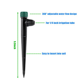 NFAMRZCAR 5.5 inch stake supports sturdy placement and reduces drift.