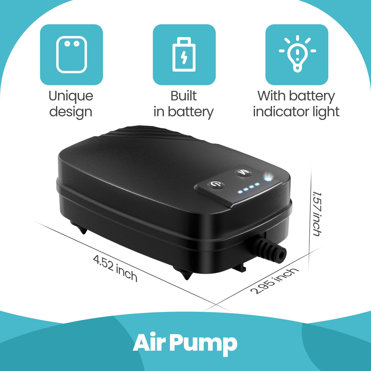 NFESOLAR 4W solar aerator with battery backup powering pond oxygen at night