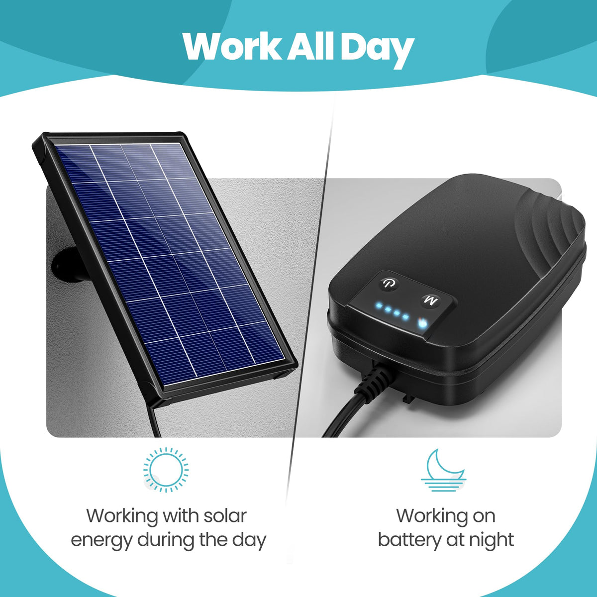 NFESOLAR 4W aerator with three modes for different pond needs