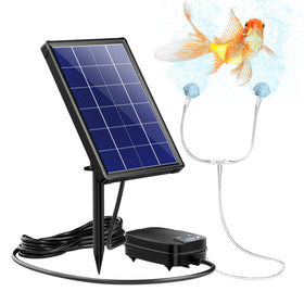 NFESOLAR 4W solar aerator on water surface producing bubbles for pond aeration