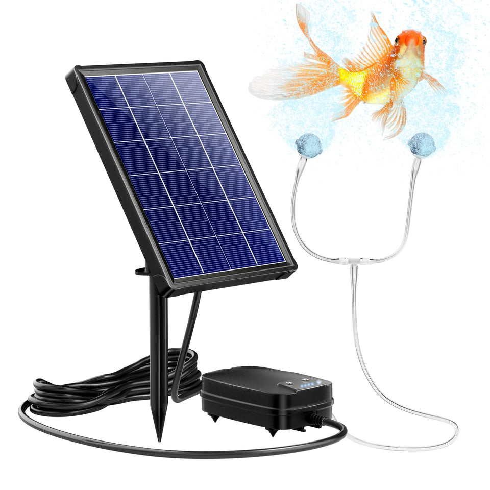 NFESOLAR 4W solar aerator on water surface producing bubbles for pond aeration