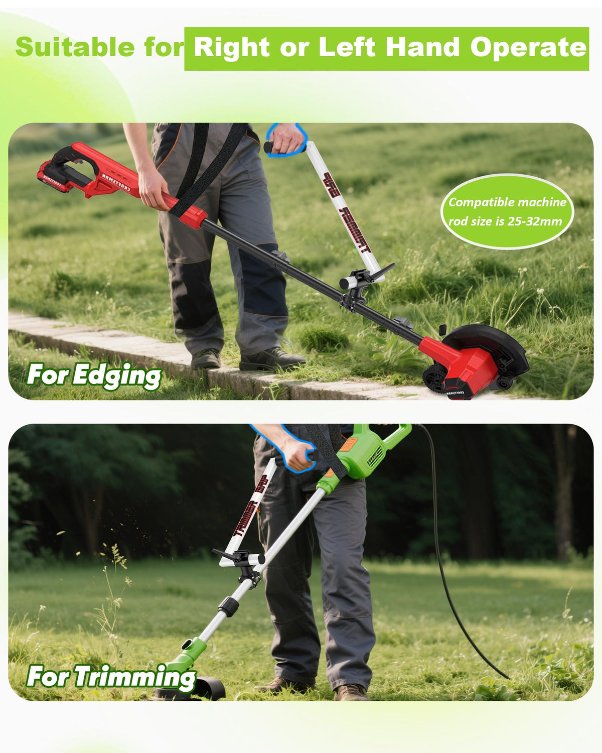 NFie Upgraded Weed Eater Handle 17 inch length supports quick setup