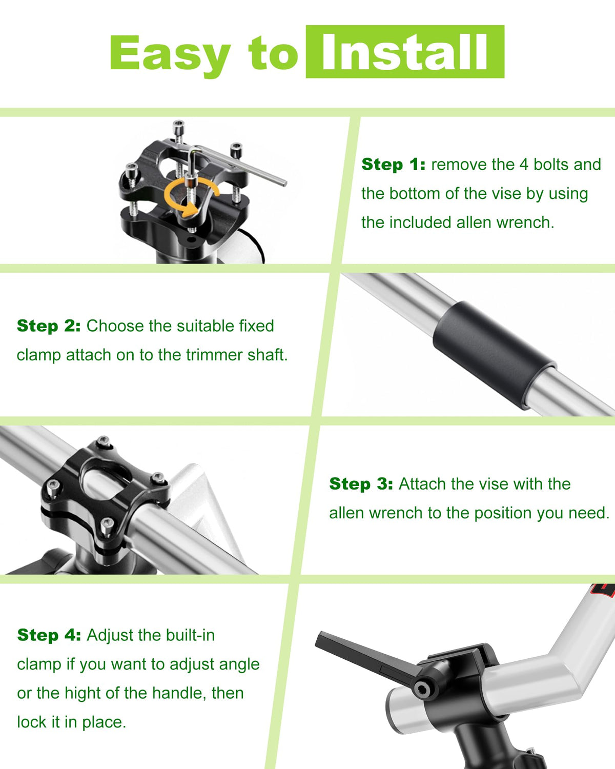 NFie Upgraded Weed Eater Handle compatibility with major brands