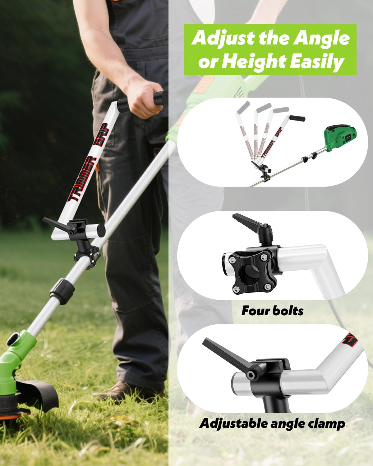 NFie Upgraded Weed Eater Handle easy installation on a shaft