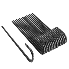 NHZ ground stake 12-inch J-hook in soil secures garden anchoring