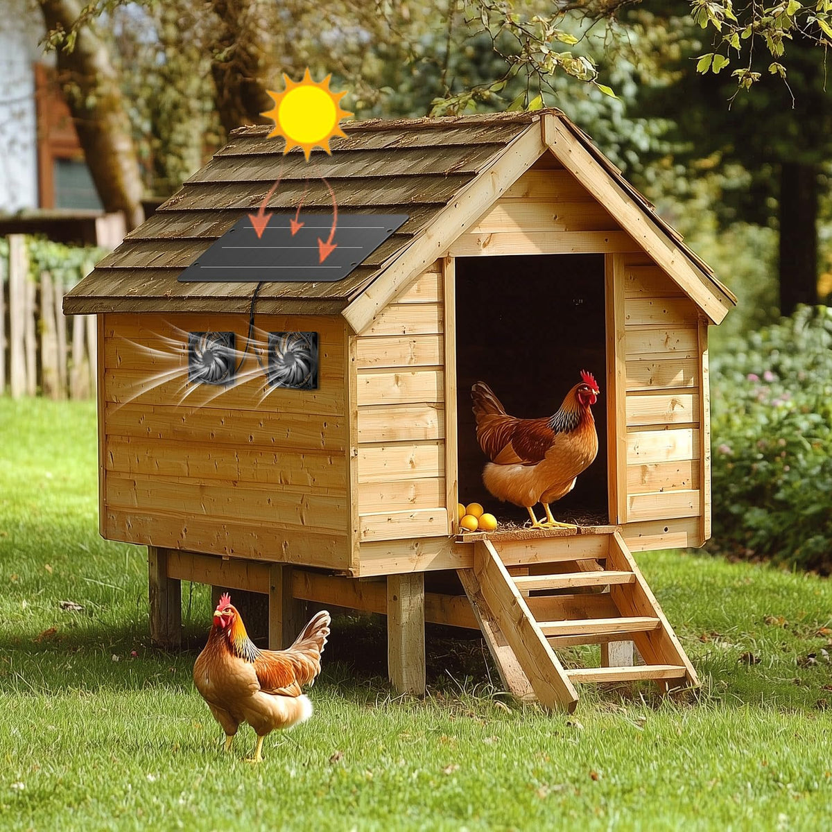 NHZOTUD greenhouse ventilation helps reduce heat buildup.