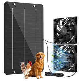 NHZOTUD solar powered fan kit 12.6-inch in action cooling outdoor spaces.