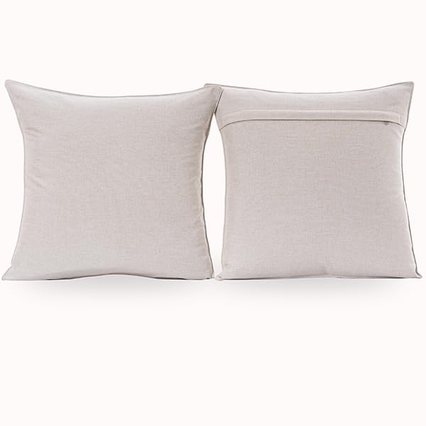 Beige NiNi ALL pillow cover complements garden furniture with durable outdoor styling.