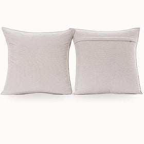 Beige NiNi ALL pillow cover complements garden furniture with durable outdoor styling.