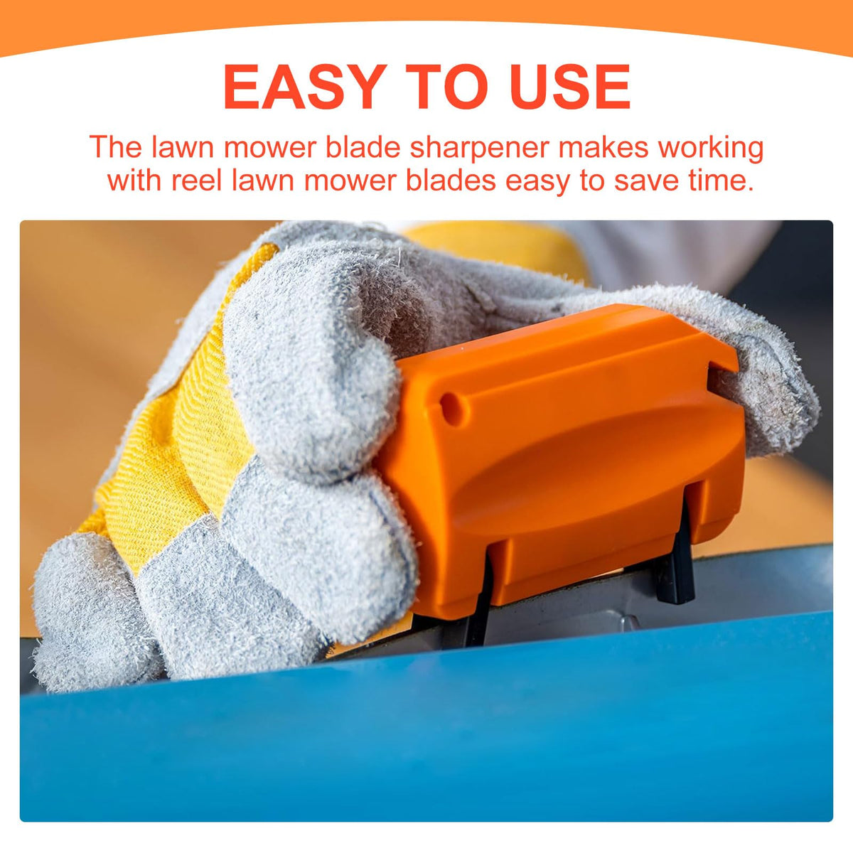 Niahm reel mower blade sharpener packaging image on ready-to-use kit.